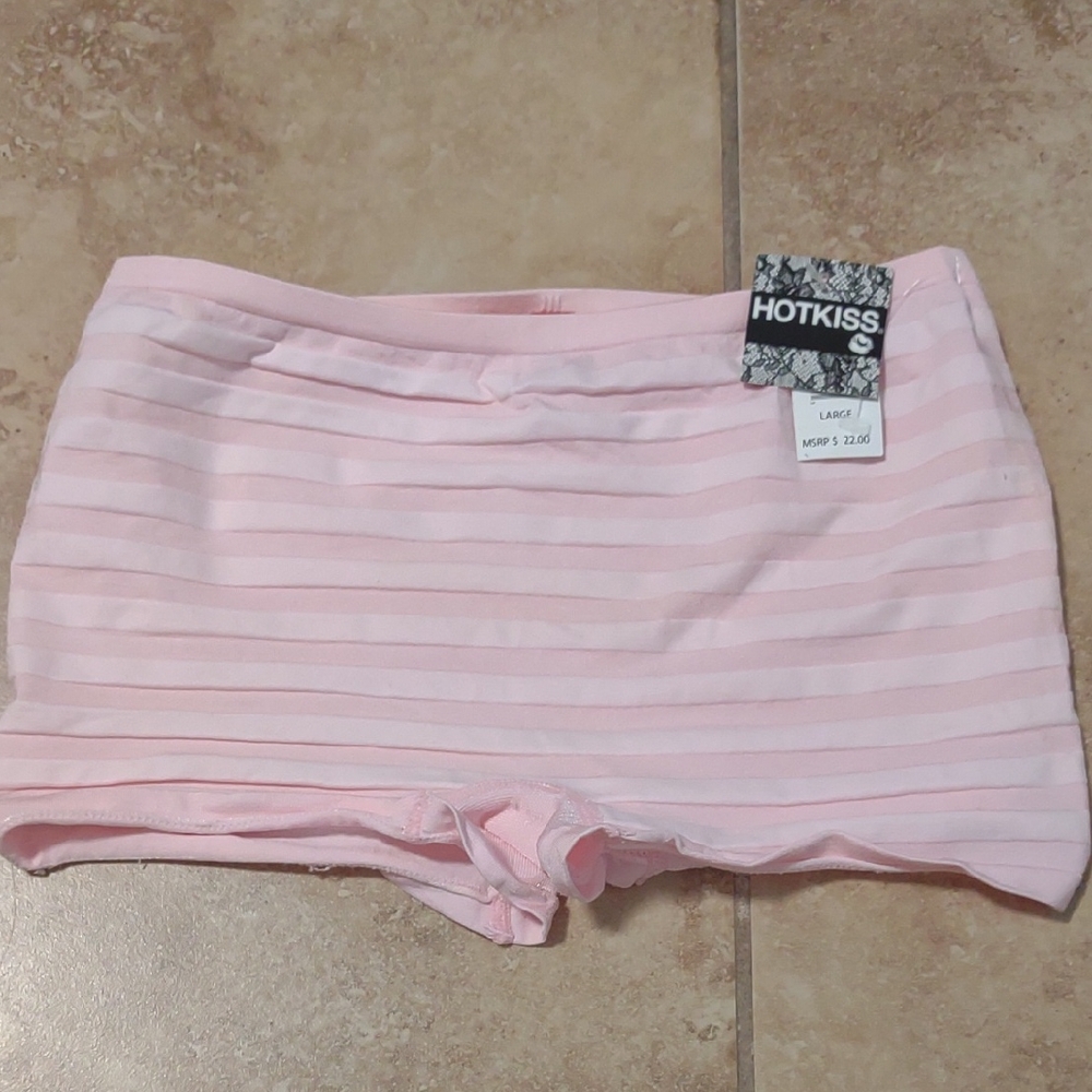 NWT- Hotkiss Pink Striped Short Panties
